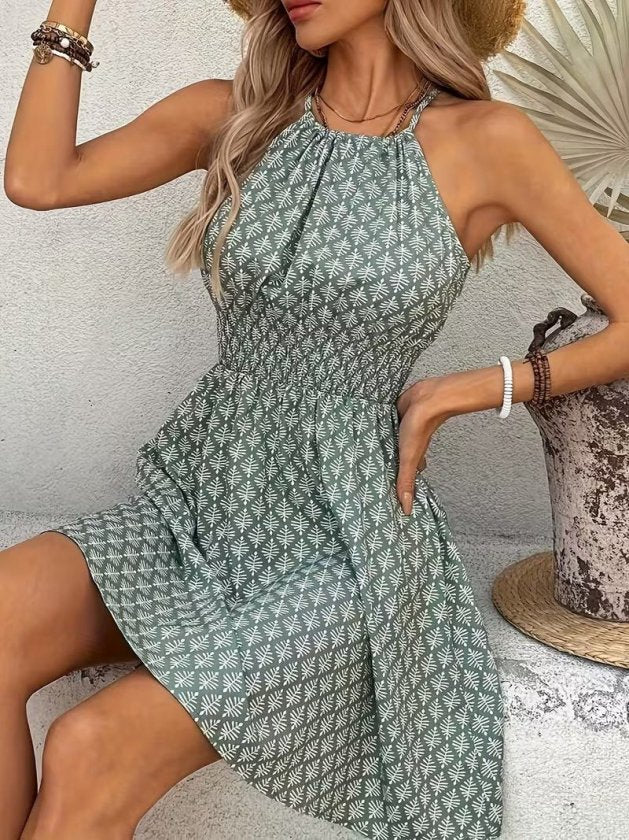 Mamo Yeşil Mini Elbise - Mamo kadın butik elbise
