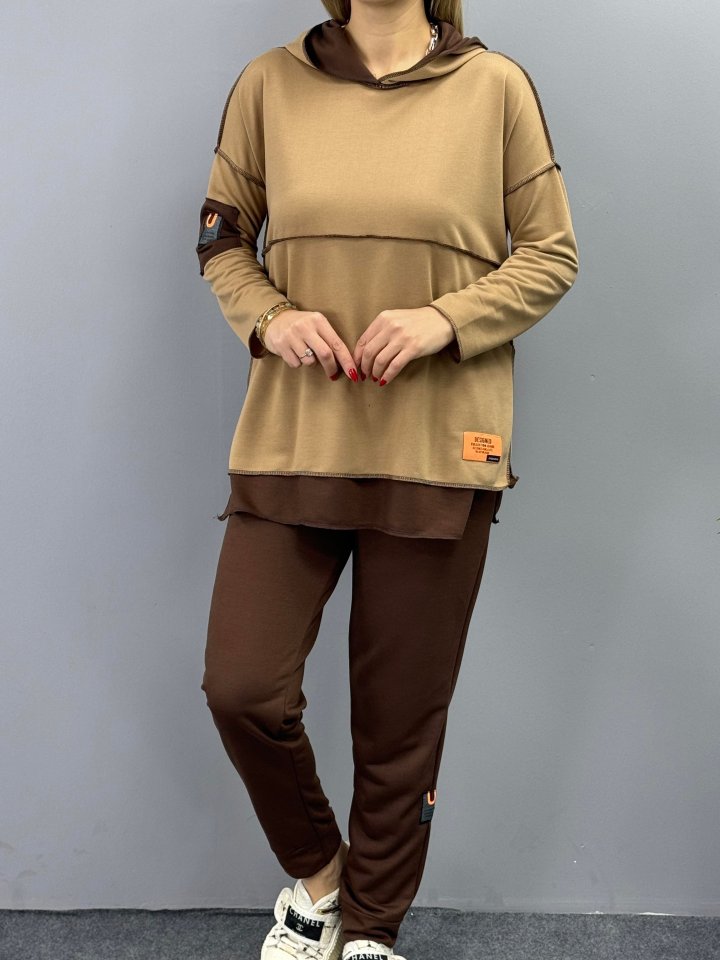 Mamo Sütlü Kahve Takım - Mamo kadın butik takım