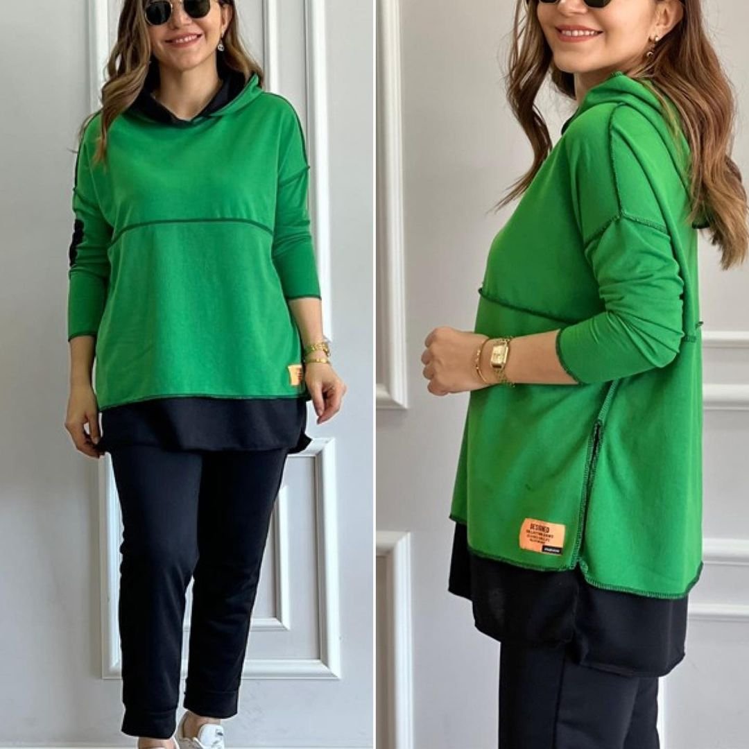 Mamo Yeşil İkili Takım - Mamo kadın butik takım