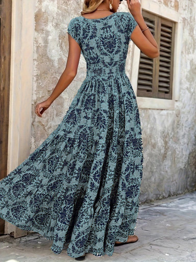 Mamo Mavi Mini Kruvaze Elbise - Mamo kadın butik elbise