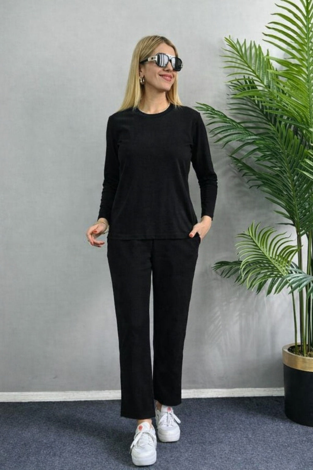 Mamo Siyah İkili Takım - Mamo kadın butik takım
