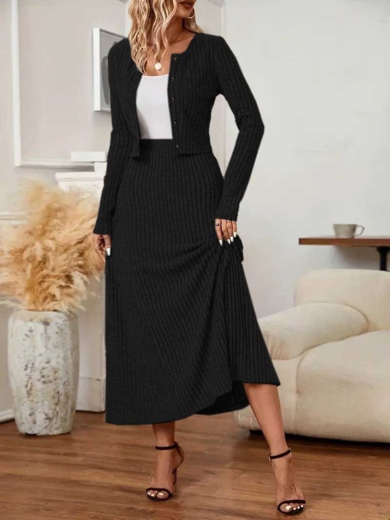 Mamo Siyah Kaşkorse Takım - Mamo kadın butik takım