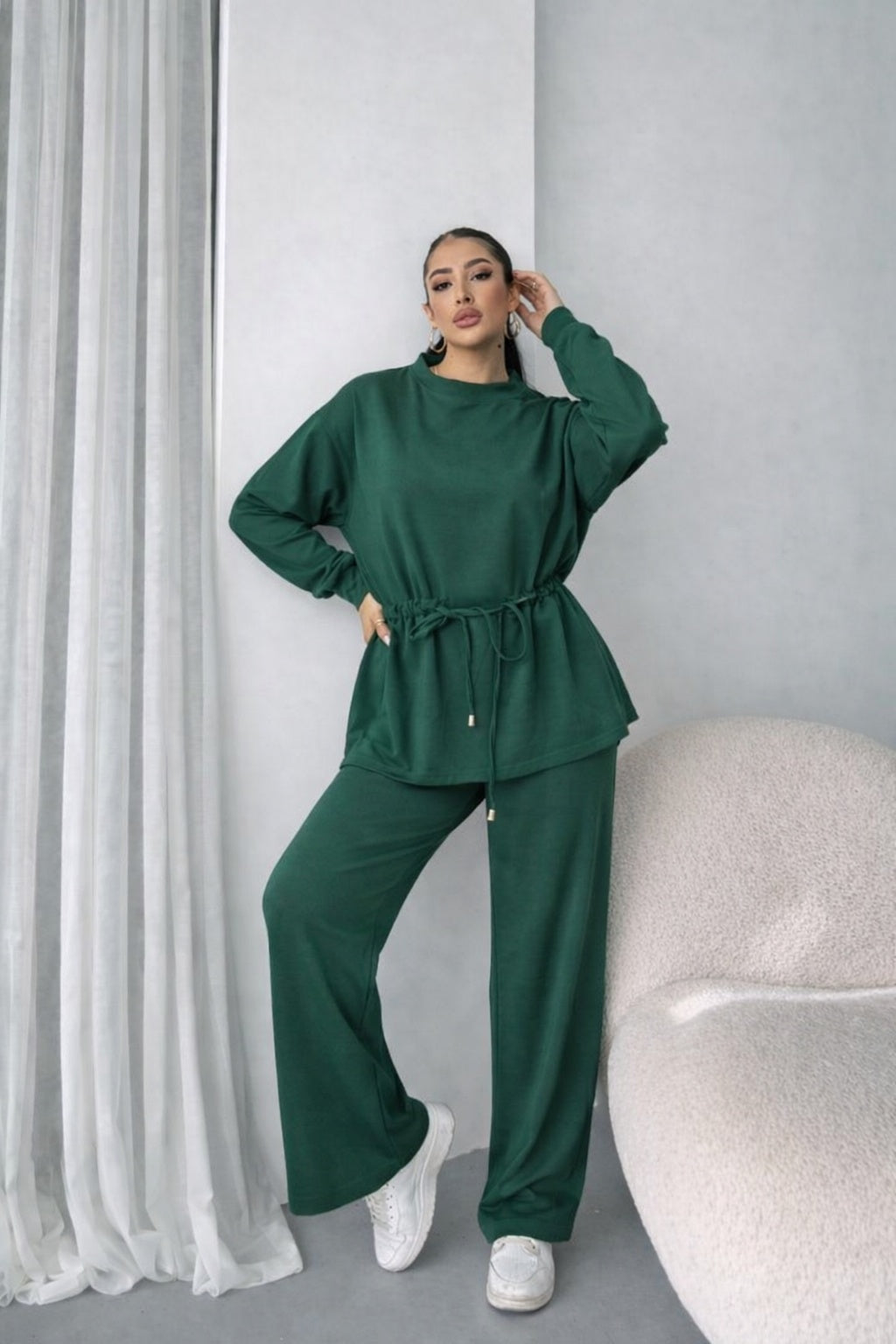 Mamo Siyah Viskon Takım - Mamo kadın butik takım