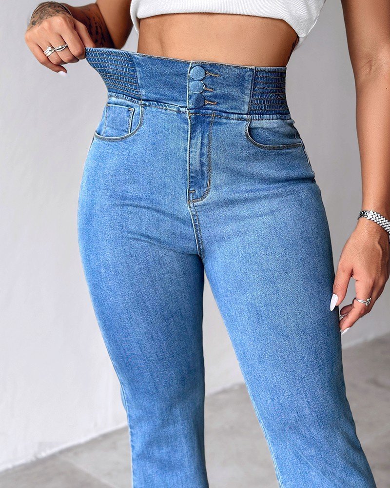 Mamo Mavi Rahat Kesim Pantolon - Mamo kadın butik alt giyim