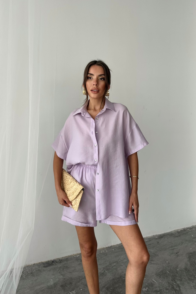 Mamo Lila İkili Takım - Mamo kadın butik takım