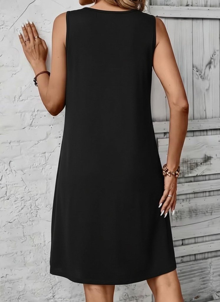Mamo Siyah Mini Askılı Elbise - Mamo kadın butik elbise