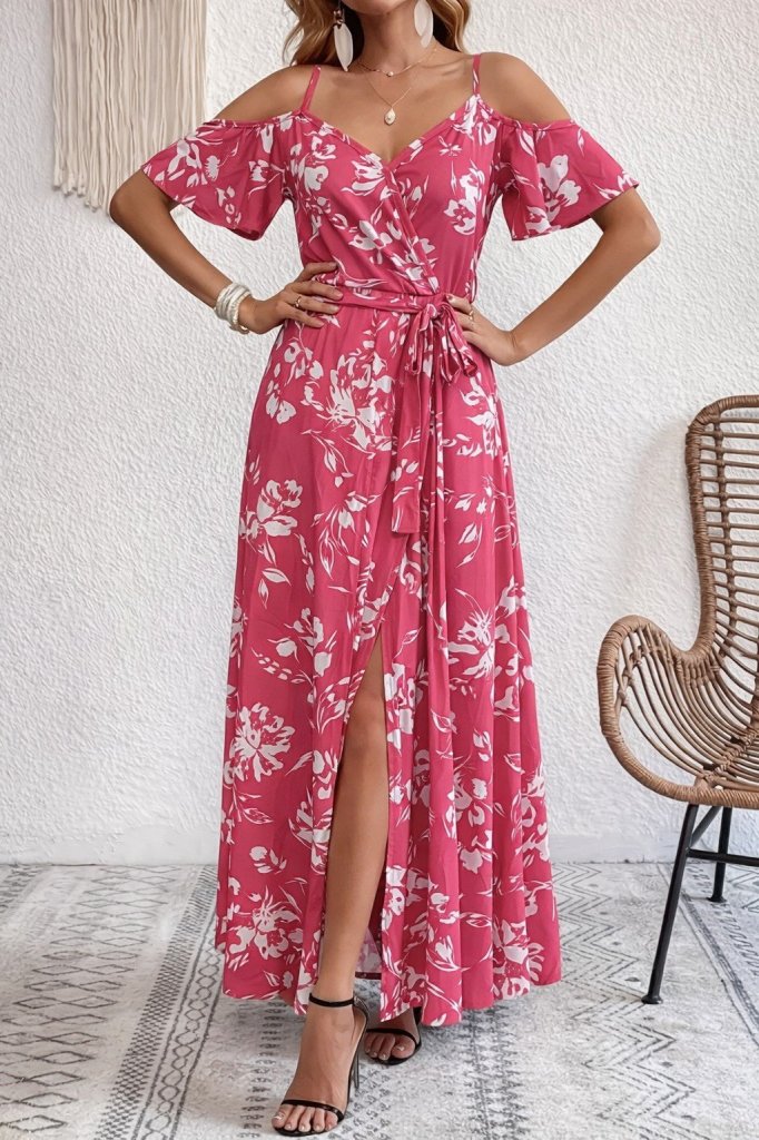 Mamo Kırmızı Mini Askılı Kruvaze Elbise - Mamo kadın butik elbise