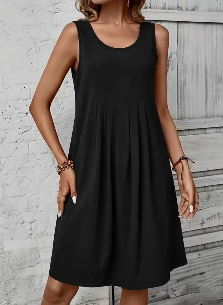 Mamo Siyah Mini Askılı Elbise - Mamo kadın butik elbise