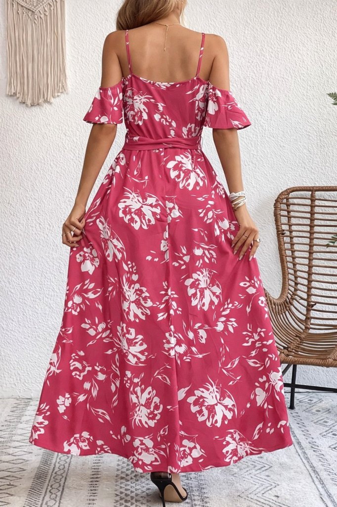 Mamo Kırmızı Mini Askılı Kruvaze Elbise - Mamo kadın butik elbise