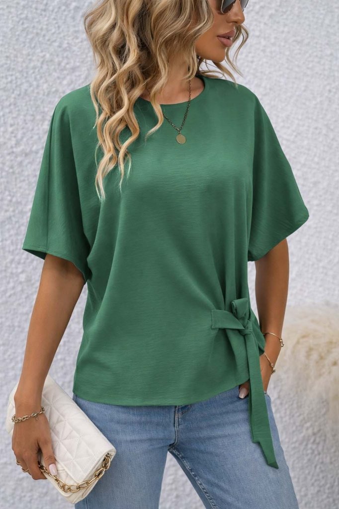 Mamo Yeşil Şık Bluz - Mamo kadın butik bluz