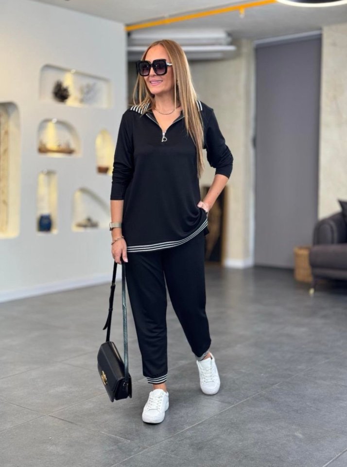 Mamo Siyah İkili Takım - Mamo kadın butik takım