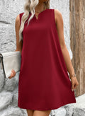 Mamo Kırmızı Mini Askılı V Yaka Elbise - Mamo kadın butik elbise
