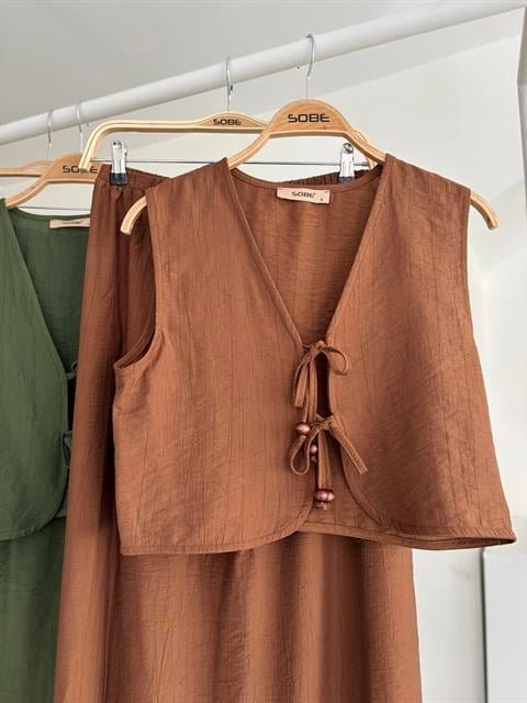 Mamo Haki Bağlamalı Takım - Mamo kadın butik takım