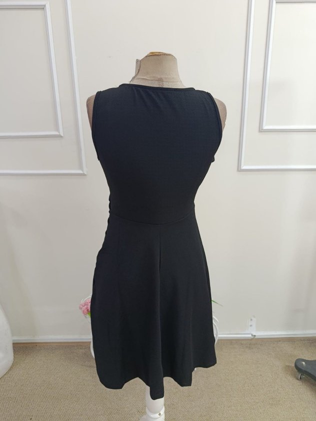 Mamo Saks Mavi Mini Askılı Kruvaze Elbise - Mamo kadın butik elbise