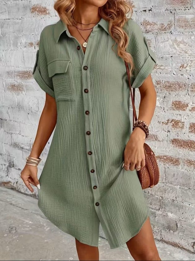 Mamo Yeşil Mini Elbise - Mamo kadın butik elbise