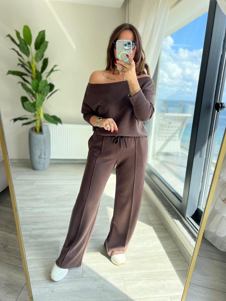 Mamo Kahve İkili Takım - Mamo kadın butik takım