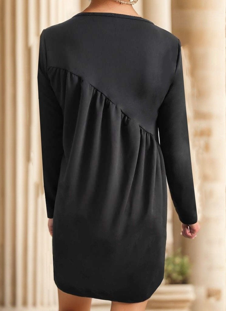 Mamo Siyah Mini Elbise - Mamo kadın butik elbise