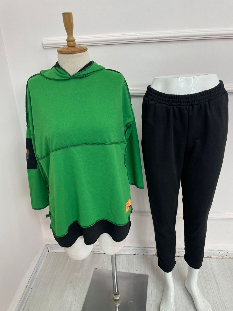 Mamo Yeşil İkili Takım - Mamo kadın butik takım