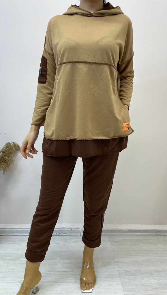 Mamo Sütlü Kahve Takım - Mamo kadın butik takım