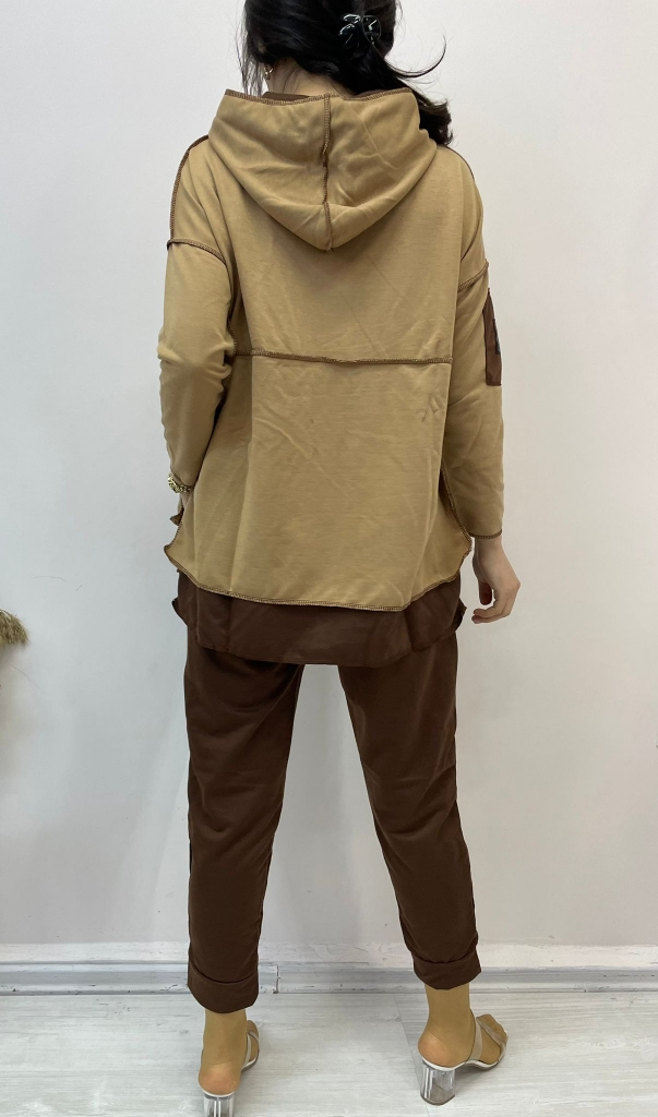 Mamo Sütlü Kahve Takım - Mamo kadın butik takım