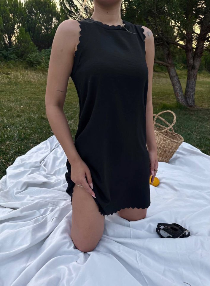 Mamo Yeşil Mini Elbise - Mamo kadın butik elbise