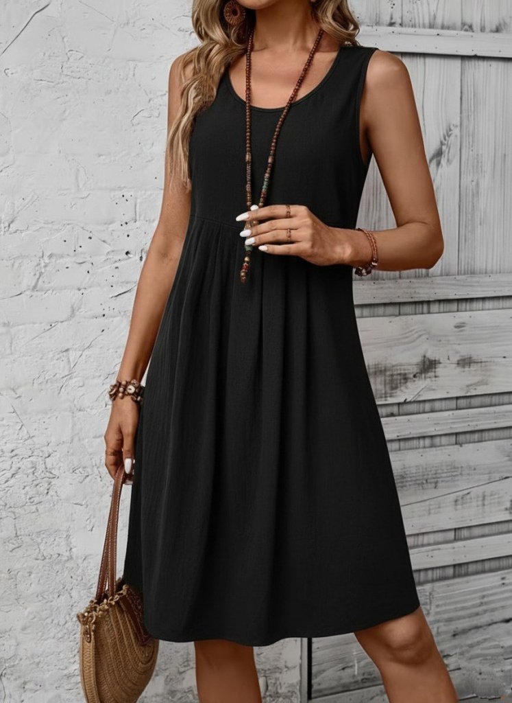 Mamo Siyah Mini Askılı Elbise - Mamo kadın butik elbise