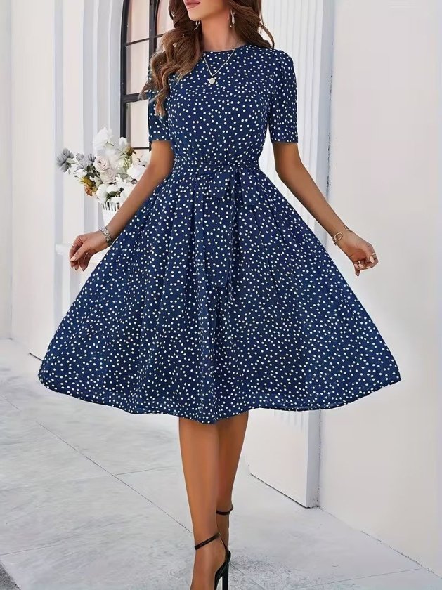Mamo Lacivert Mini Elbise - Mamo kadın butik elbise