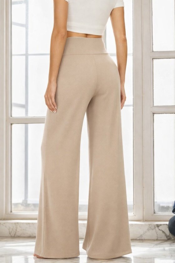 Mamo Bej Krep Pantolon - Mamo kadın butik alt giyim