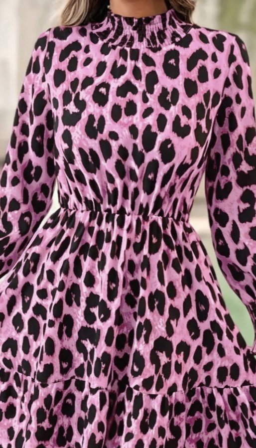 Mamo Desenli Mini Elbise - Mamo kadın butik elbise