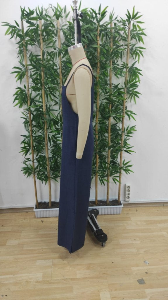 Mamo Mavi Askılı Tül Detaylı Üst - Mamo kadın butik üst giyim