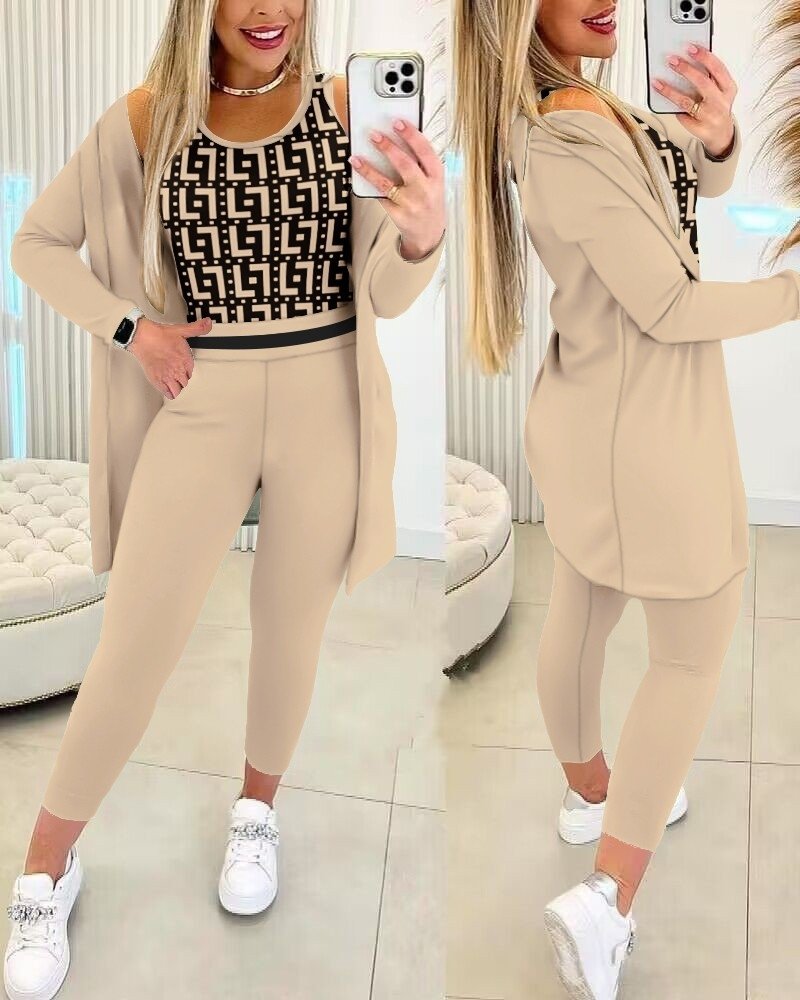 Mamo Bej Krep Takım - Mamo kadın butik takım