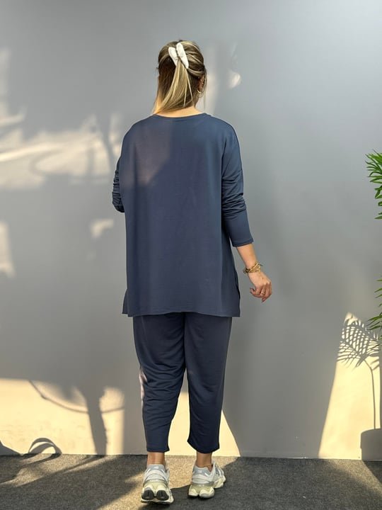Mamo Antrasit Viskon Takım - Mamo kadın butik takım