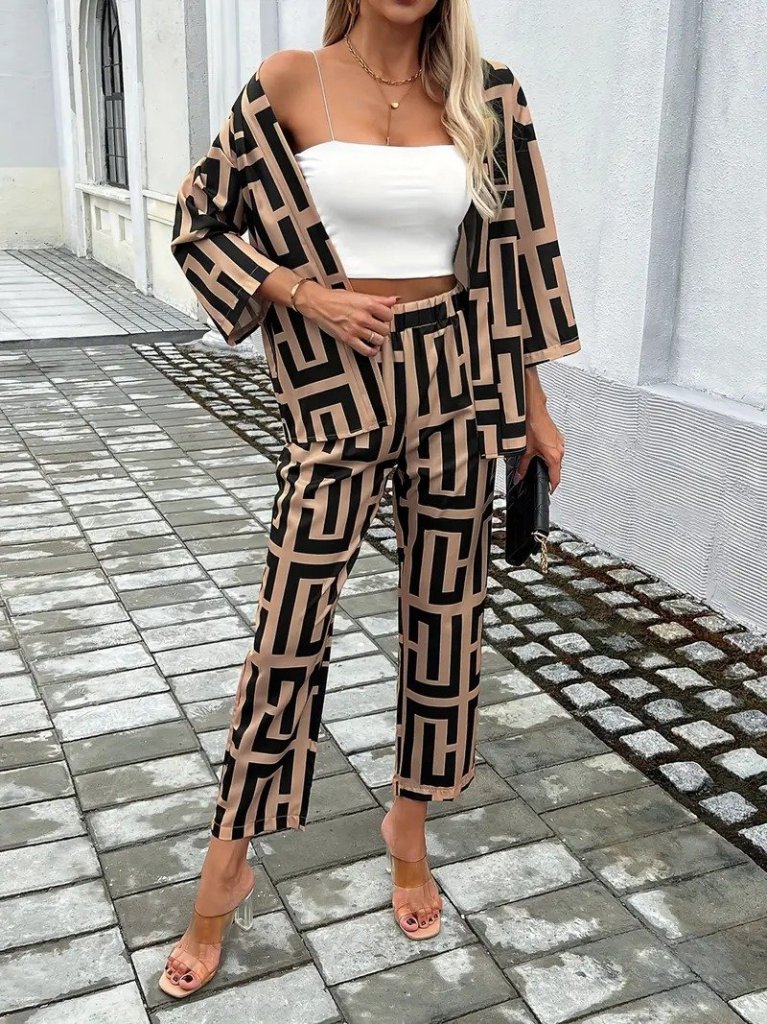Mamo Kahve İkili Takım - Mamo kadın butik takım