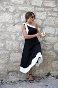 Mamo Siyah Krep Elbise - Mamo kadın butik elbise