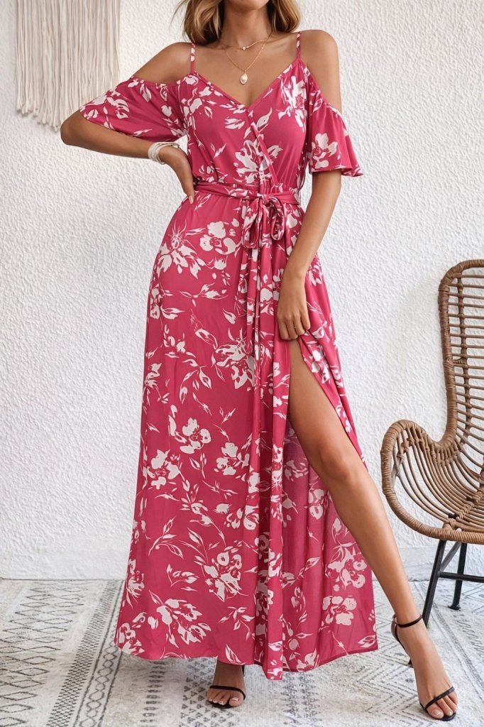 Mamo Kırmızı Mini Askılı Kruvaze Elbise - Mamo kadın butik elbise