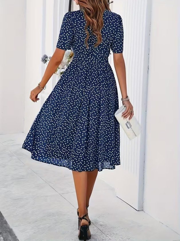 Mamo Lacivert Mini Elbise - Mamo kadın butik elbise