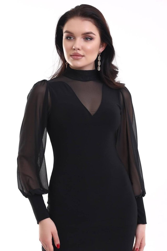Mamo Siyah Mini Elbise - Mamo kadın butik elbise