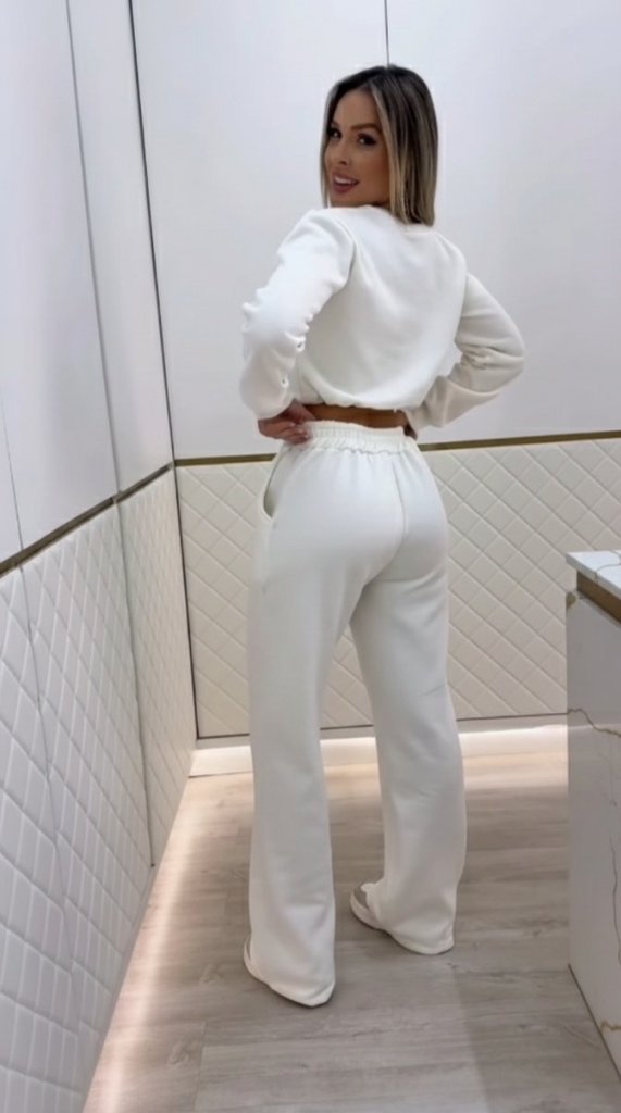 Mamo Beyaz İkili Takım - Mamo kadın butik takım