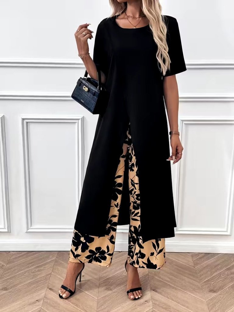 Mamo Siyah Viskon Takım - Mamo kadın butik takım