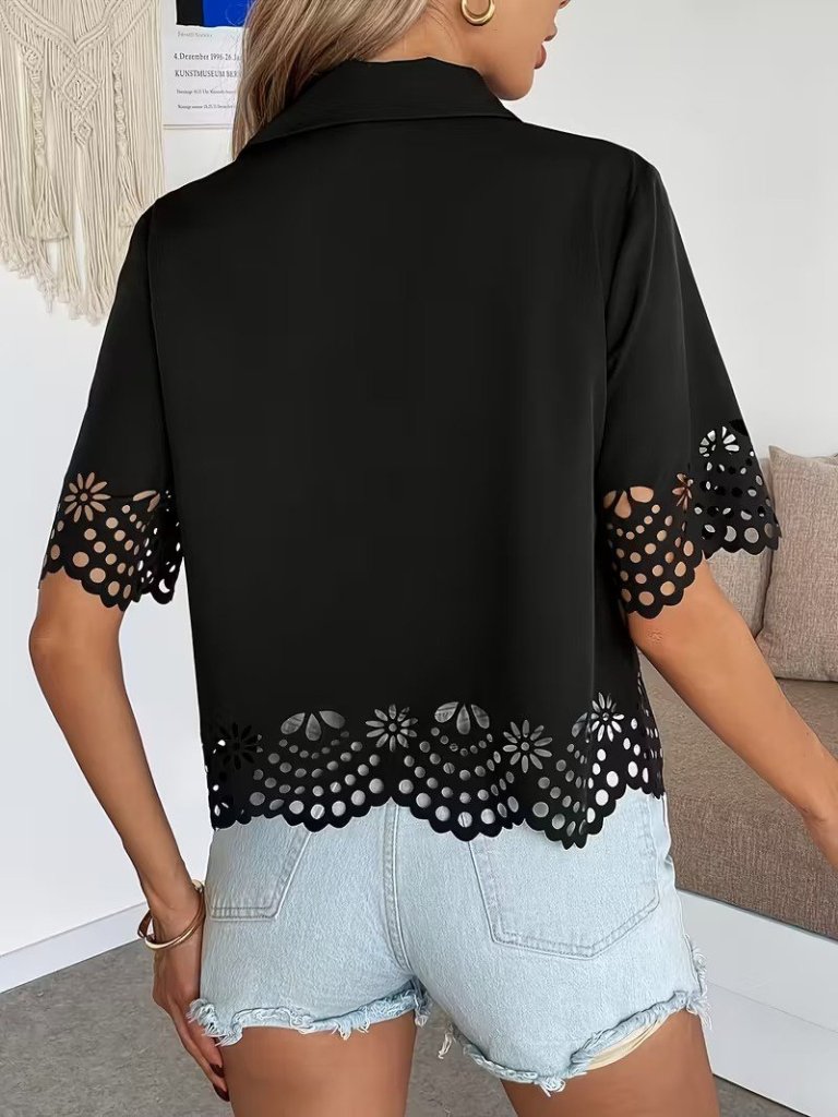 Mamo Siyah Şık Bluz - Mamo kadın butik bluz