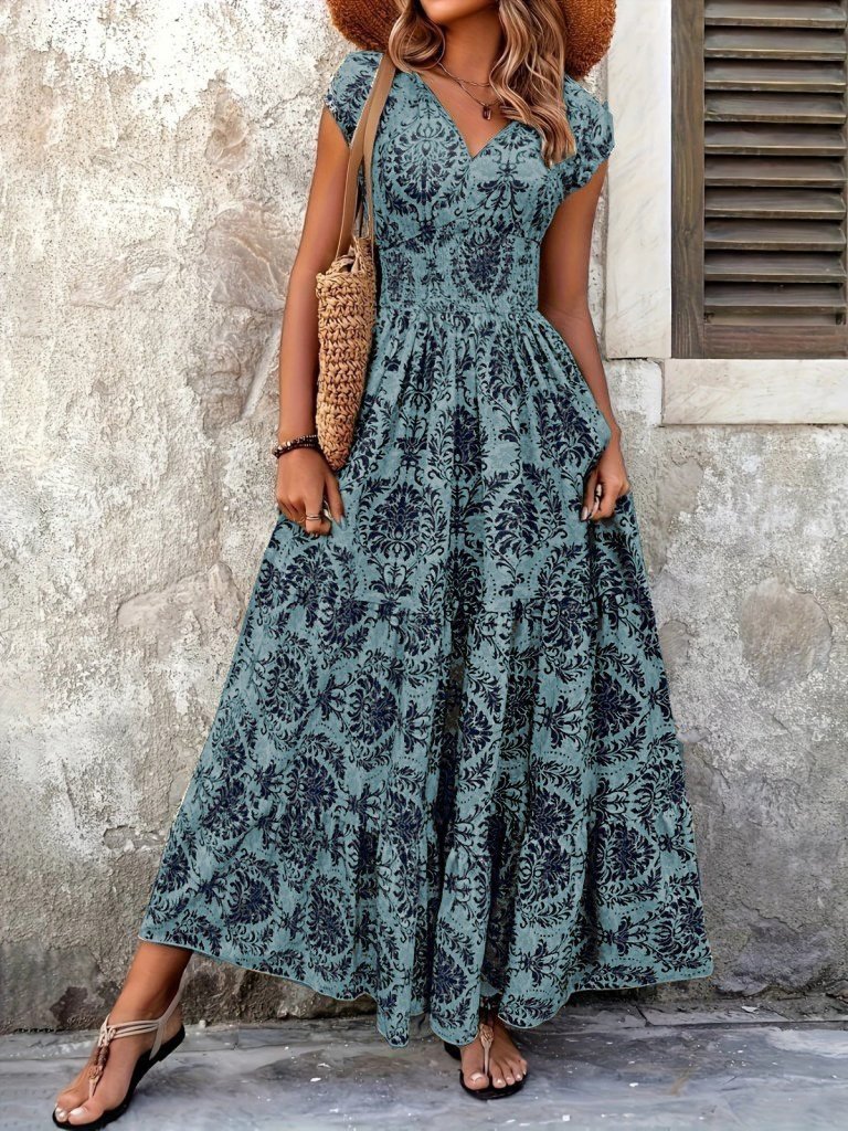 Mamo Mavi Mini Kruvaze Elbise - Mamo kadın butik elbise