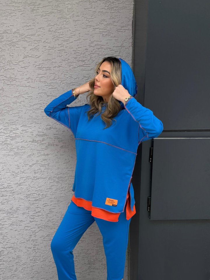 Mamo Mavi İkili Takım - Mamo kadın butik takım