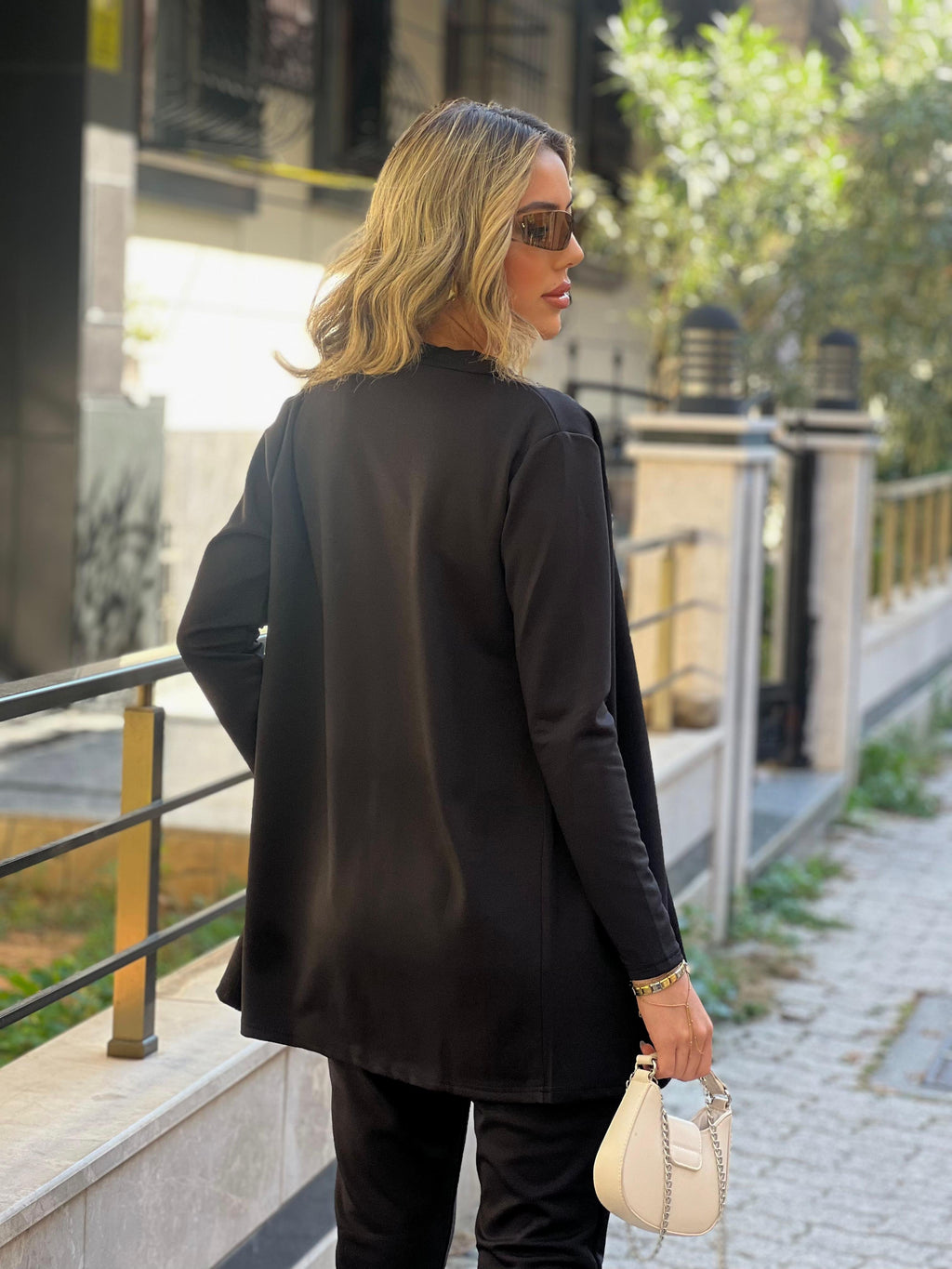 Mamo Siyah Krep Takım - Mamo kadın butik takım