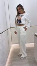 Mamo Beyaz İkili Takım - Mamo kadın butik takım