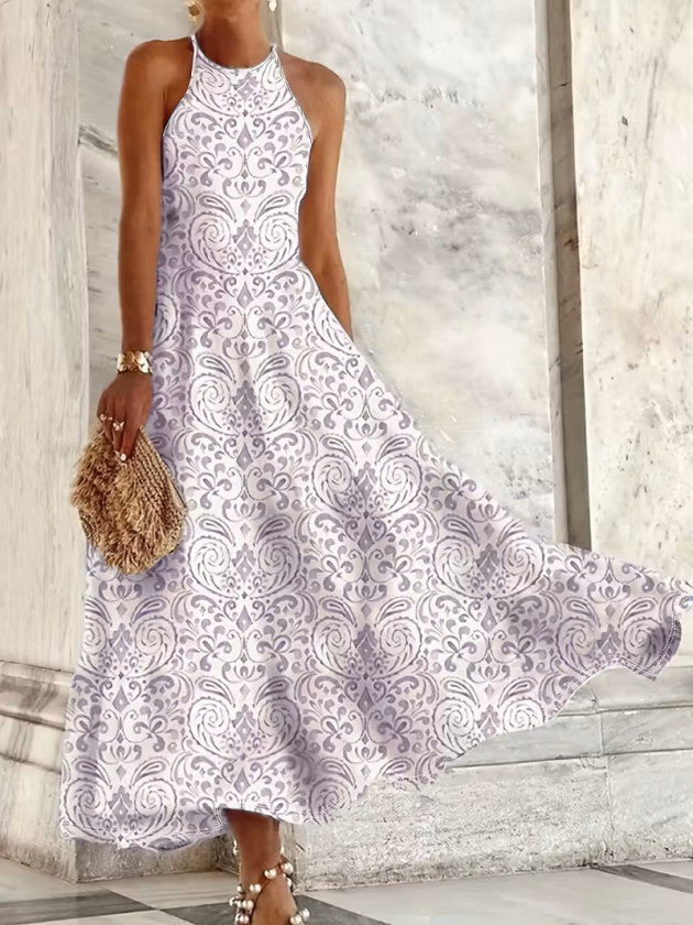 Mamo Mor Uzun Askılı Elbise - Mamo kadın butik elbise