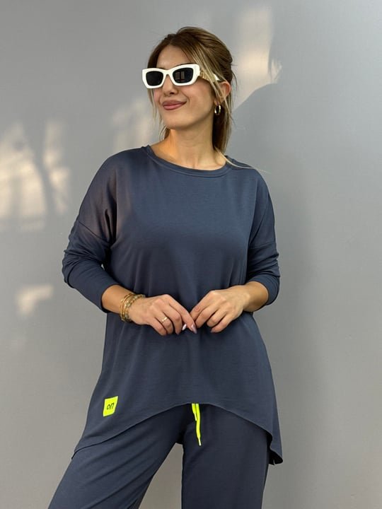 Mamo Antrasit Viskon Takım - Mamo kadın butik takım
