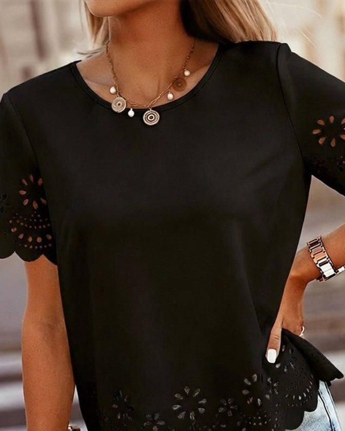Mamo Siyah Askılı Desenli Krep Bluz - Mamo kadın butik bluz