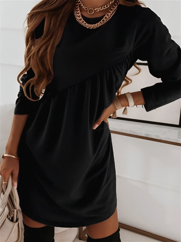Mamo Siyah Mini Elbise - Mamo kadın butik elbise