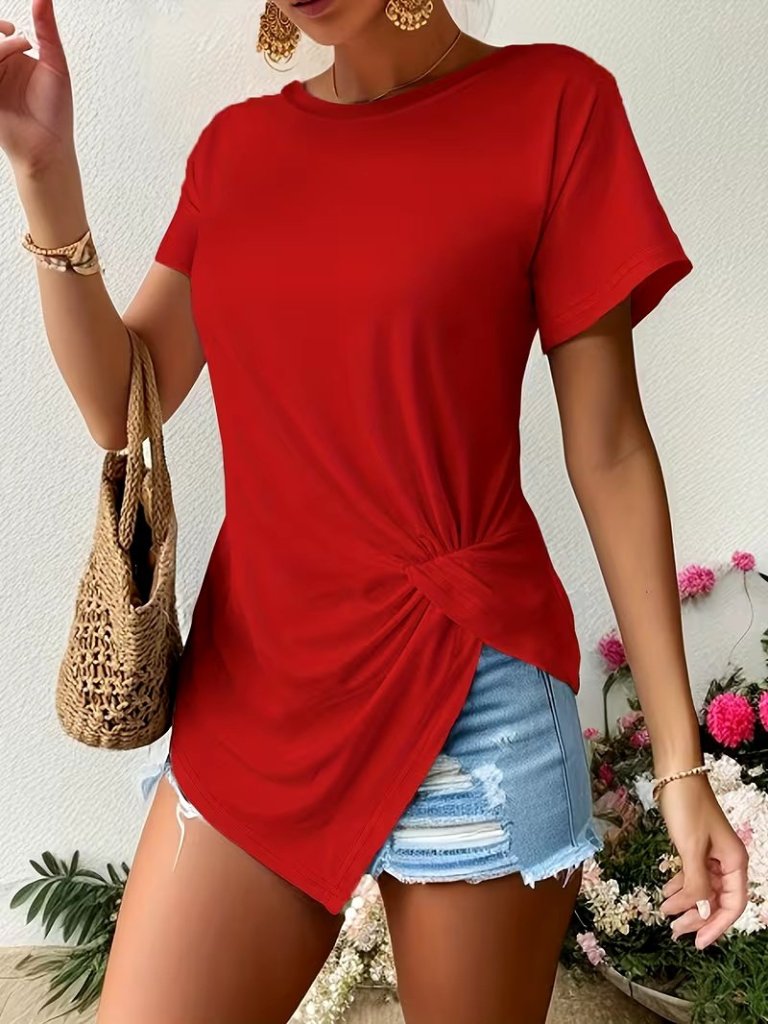 Mamo Kırmızı Sim Detaylı Viskon Bluz - Mamo kadın butik bluz