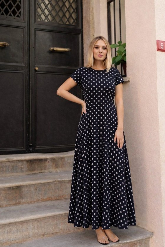 Mamo Siyah Mini Krep Elbise - Mamo kadın butik elbise